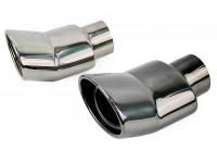 Насадка на глушитель загнутая 57х105х160мм (хром)