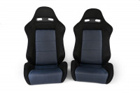 Сиденье спортивное полуковш LM JDM stock пара размер - M (синий)