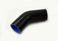 Патрубок силиконовый 45 градусов 57 - 70 мм (черный)