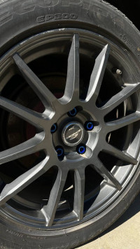 Гайки колесные Topfit открытые M12x1.25 32мм (синий)