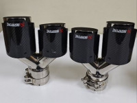 насадка на глушитель Akrapovic style с карбоном 63/114 (глянец) УЦЕНКА