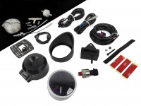 Датчик DEPO 4 в 1 (давление турбины, температура масла, давление масла, вольтметр) черный 60мм