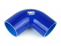 Патрубок силиконовый 90 градусов 38 мм (синий)