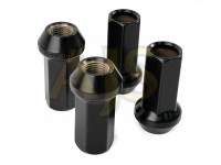 TPI гайки спортивные стальные 45мм М12*1.25 4шт черный хром