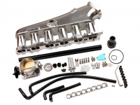 Коллектор впускной фрезерованный Nissan RB25 c дросселем 90мм и топливной рейкой