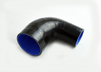 Патрубок силиконовый 90 градусов 70 - 83 мм (черный)