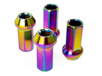 TPI гайки спортивные стальные 45мм М12*1.50 4шт радуга