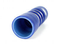 Патрубок силиконовый 0 градусов 51 мм двойной демпфер 150 мм (синий)