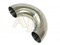 Отвод глушителя полированный 63x2мм 180гр SS304