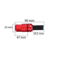 Болты колесные M12*1.5, шляпка 47мм, сталь+алюминий (черный)