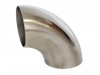 Отвод глушителя полированный 76х2мм 90гр SS304