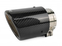 Насадка на глушитель Akrapovic style закругленная с карбоном 76х102мм (глянец)