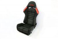 Сиденье спортивное полуковш LM Gias BK размер - M (черно-красный)