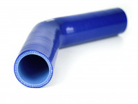 Патрубок силиконовый 45 градусов 38 мм 150*150 мм (синий)