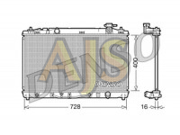 Радиатор двигателя Denso Toyota Camry ACV4 2AZFE 06-11
