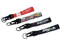 Брелок-лента JDM style с лого и карабином (JDM AS F#CK)