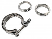 V-band хомут с фланцами 76мм с проточкой папа-мама сталь