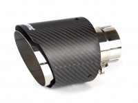 Насадка на глушитель Akrapovic style с карбоном 63х117мм (глянец)