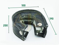 Термошуба на турбину Т4 черная (до 700гр)