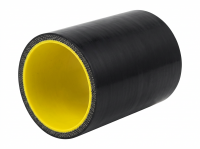 Патрубок силиконовый 0 гр 70 мм прямой усиленный (черный)