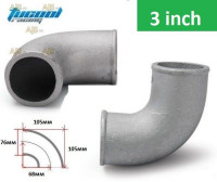 Отвод алюминиевый приварной 90гр 76мм