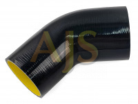 Патрубок силиконовый 45 гр 76-83 мм усиленный (черный)