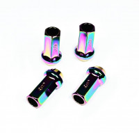 TPI гайки спортивные стальные 45мм М12*1.25 4шт радуга