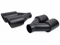 Насадка на глушитель AJS №1 двойная пара 60х185мм (матово-черный)