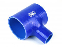 Патрубок силиконовый вакуумный с фланцем 0 градусов 76 мм (2.99')  (синий)