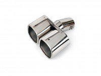 Насадка на глушитель двойная 48х165мм (хром)