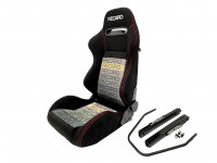 Сиденье спортивное полуковш LM Recaro-500 купе ткань размер - M (черно-серый)