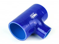 Патрубок силиконовый вакуумный с фланцем 0 градусов 63 мм (2.5') (синий)