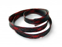 Оплетка для проводов черно-красная (10мм)