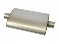 Бочка выхлопная AJS ES овальная тихая (63мм)