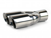 Насадка на глушитель двойная 57х132мм (хром)