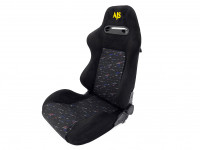 Сиденье спортивное полуковш AJS confetti замша