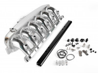 Коллектор впускной фрезерованный BMW N55 c топливной рейкой (серый)