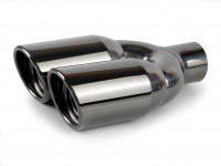 Насадка на глушитель двойная 60х76х288мм (вороненый)