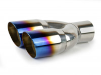 Насадка на глушитель двойная 63x78x240мм (обожженный)