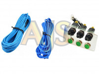 Панель зажигания DEPO на 3 тумблера с индикатором (красный)