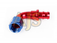 Фитинг AN10 90 гр резьба-хомут