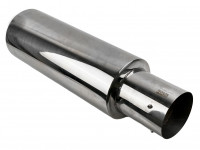 Бочка выхлопная HKS style большая вход 63мм выход 115мм (хром)