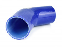 Патрубок силиконовый 45 градусов 70 - 76 мм (синий)