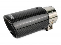 Насадка на глушитель Akrapovic style закругленная с карбоном 57х76мм (глянец)