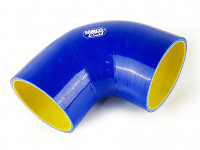 Патрубок силиконовый 90 гр 83 мм усиленный (синий)