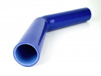 Патрубок силиконовый 45 градусов 57 мм 250*250 мм (синий)