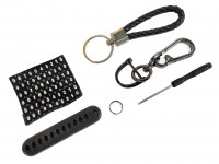 Брелок карабин с номером телефона